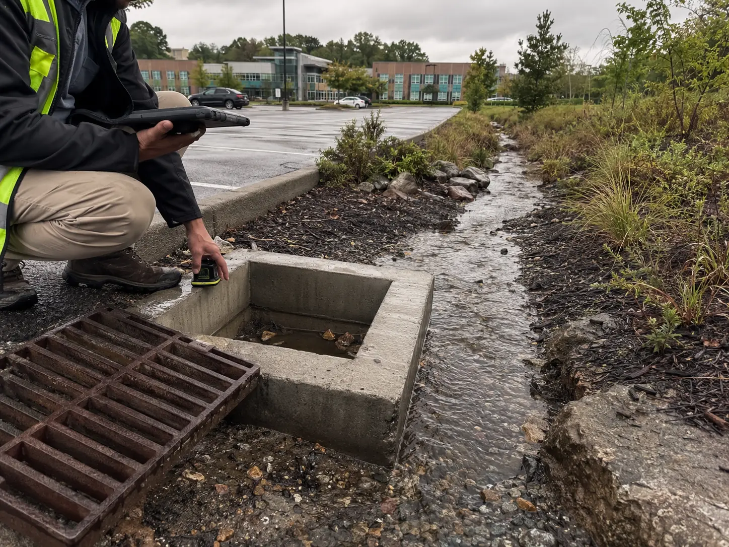 Drainage condition documented during a property review